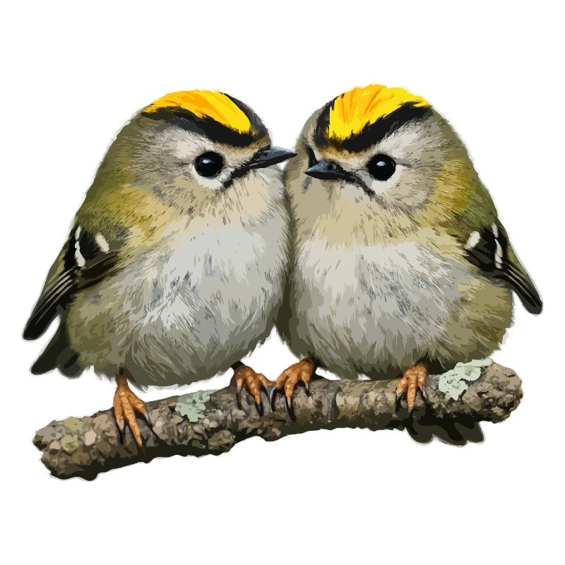 Duo de Firecrests sur Branch