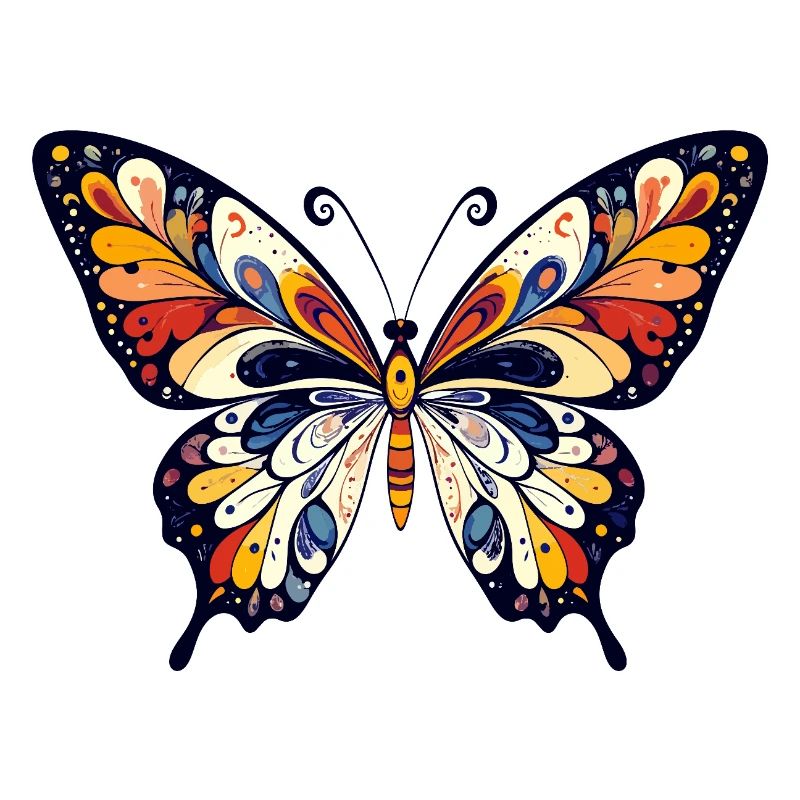 Art coloré et abstrait des couleurs papillon