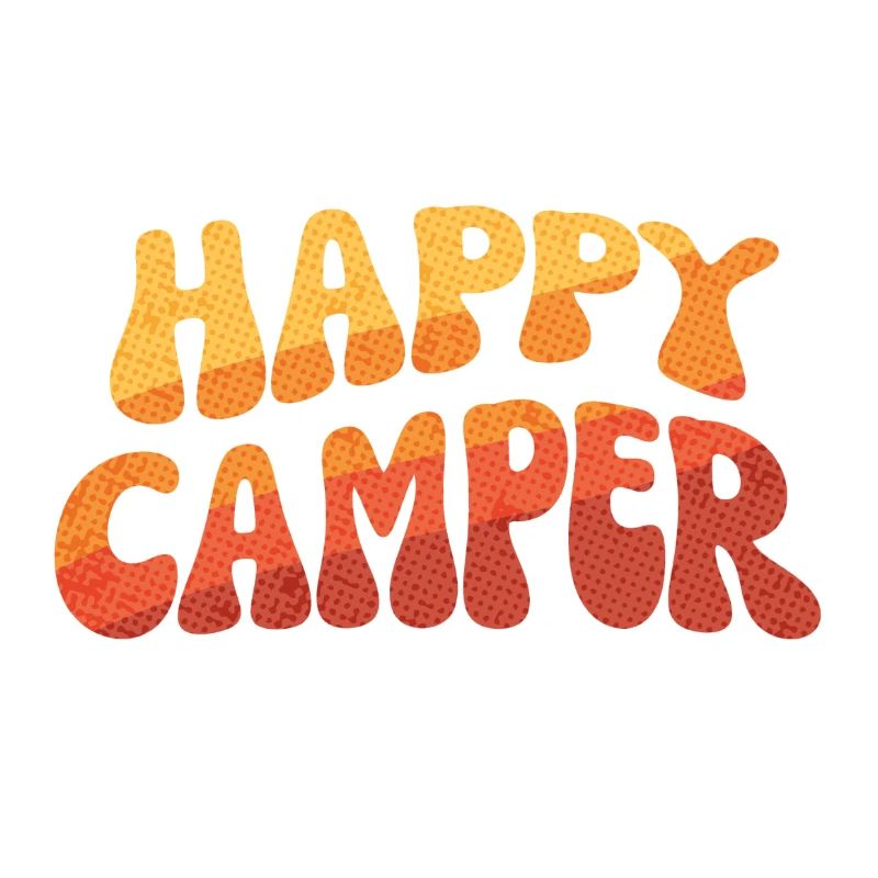 Happy Camper Gradient Text