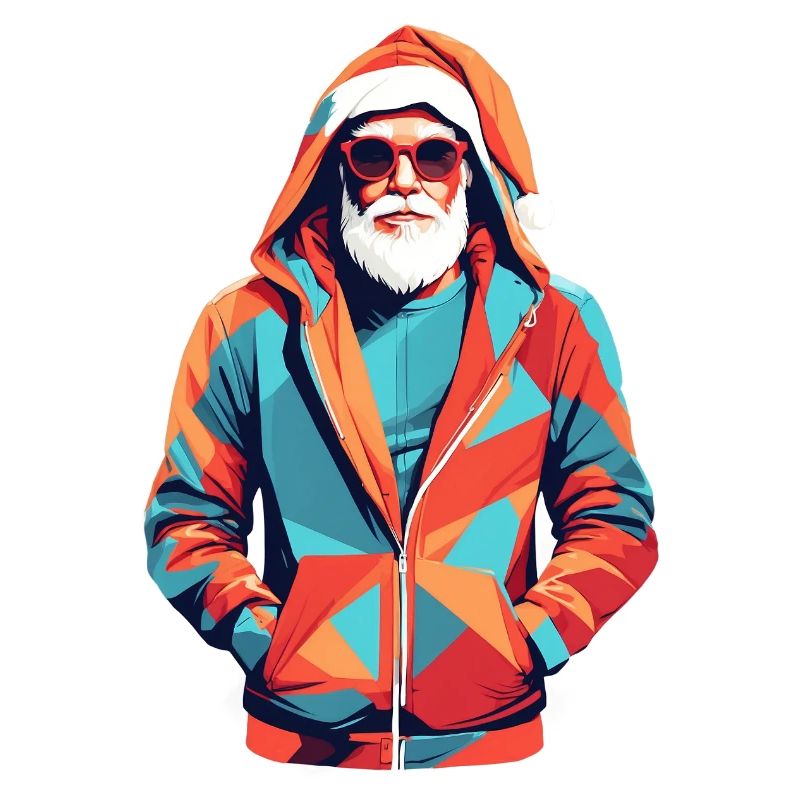 Père Noël en sweat à capuche