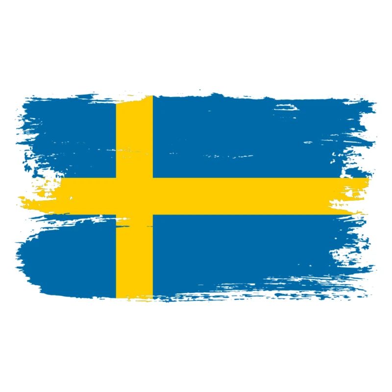 Tee à brosse drapeau de la Suède