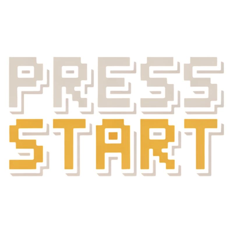 Press Start Retro Gamer Pixel Look Arcade