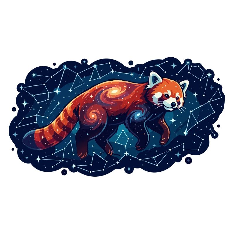 Kosmischer Roter Panda Konstellation Sternbild