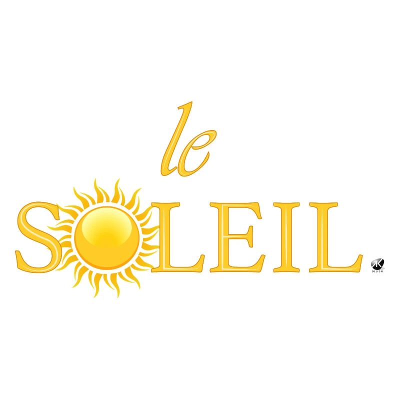 Illustration du soleil doré intégrée dans un mot