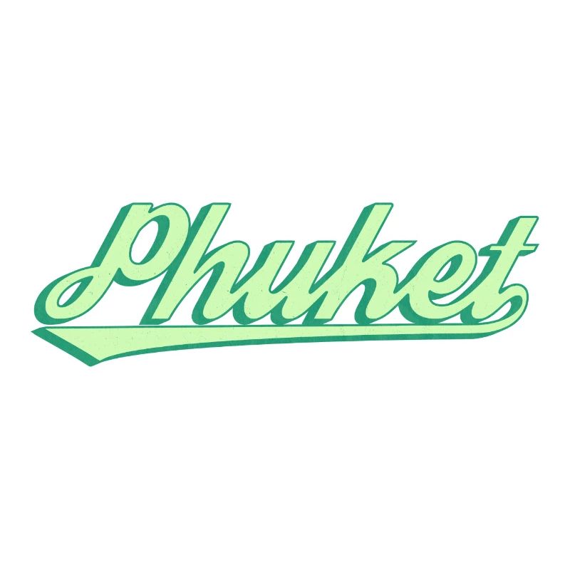 Écriture côtière rétro de Phuket