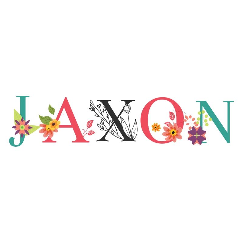 JAXON Namenskunst mit gestickten Blumen