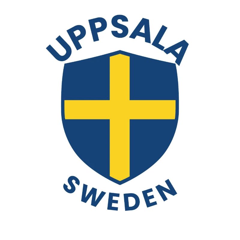 Uppsala shield with yellow cross