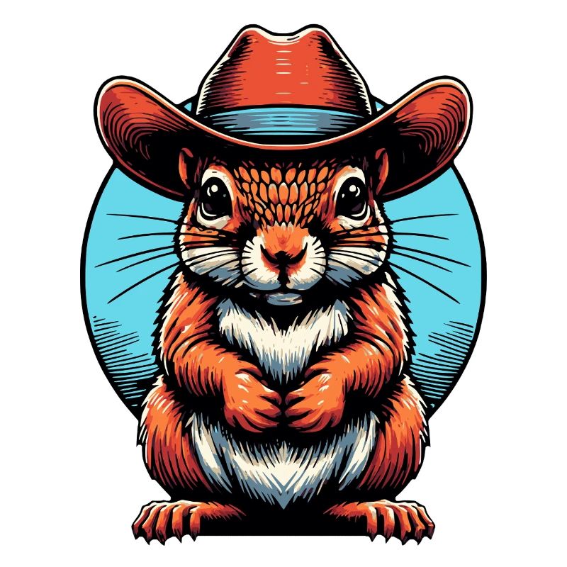 Eichhörnchen mit Cowboyhut