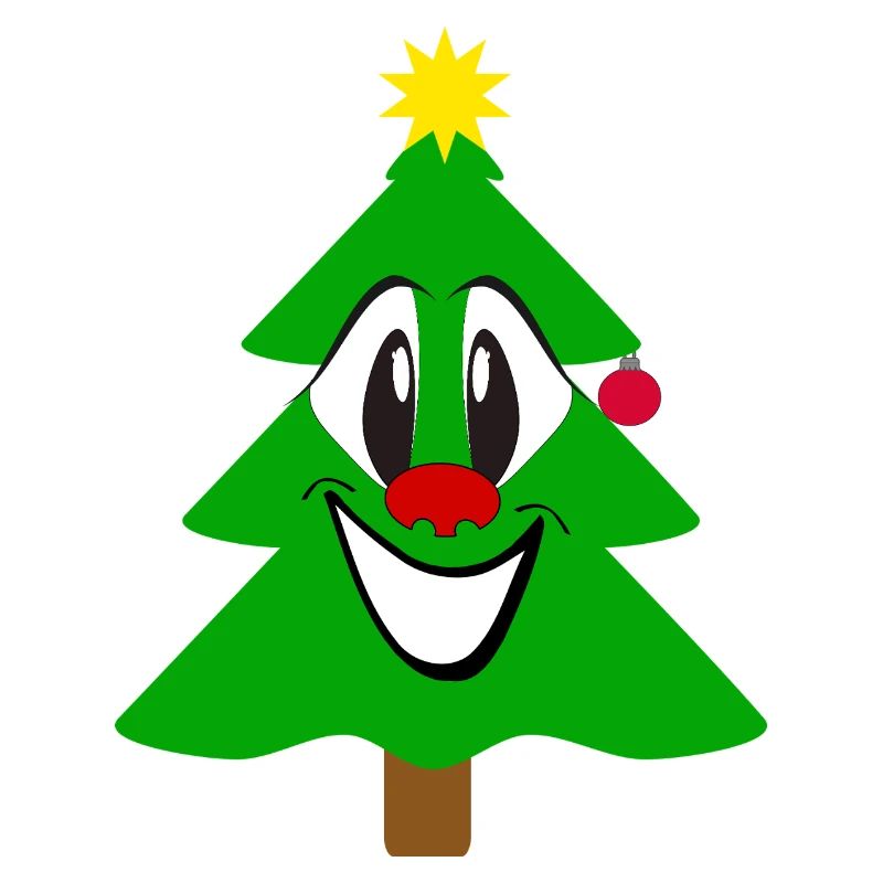 Laughing Christmas Tree Cartoon