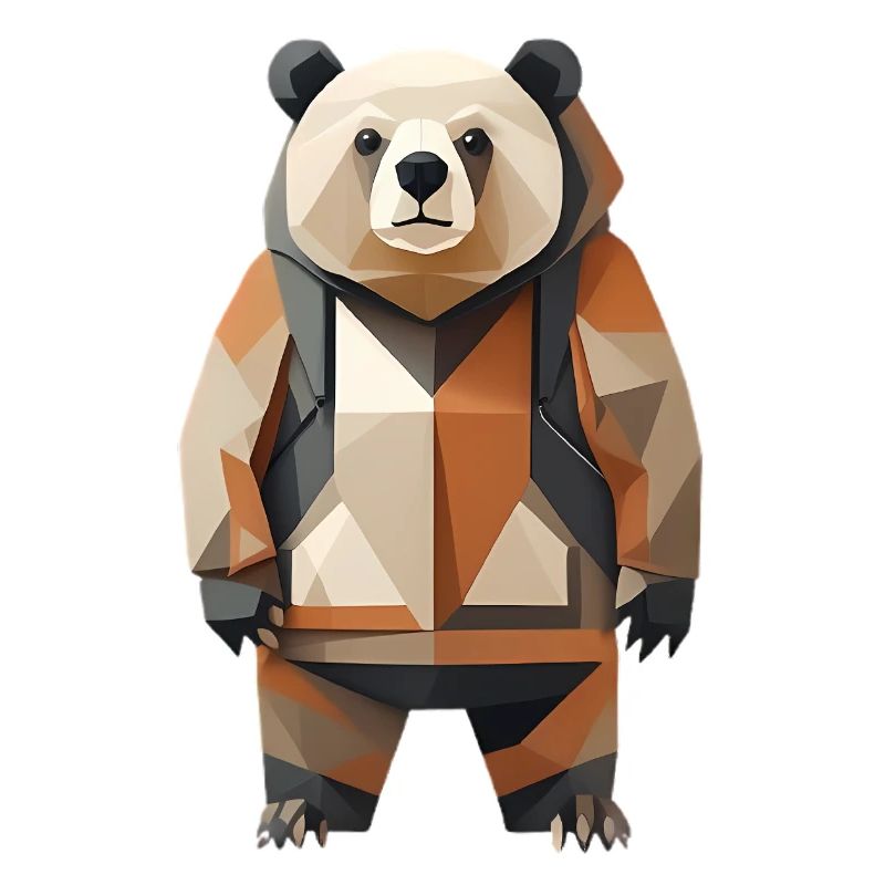 Polypanda Panda Low-Poly