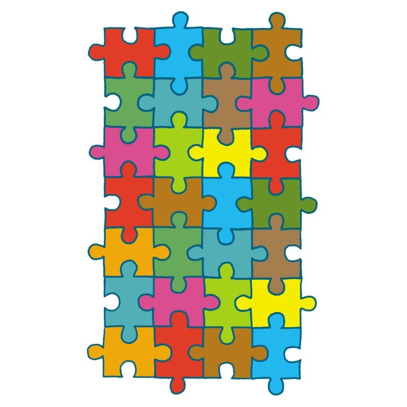 Puzzle multicolore
