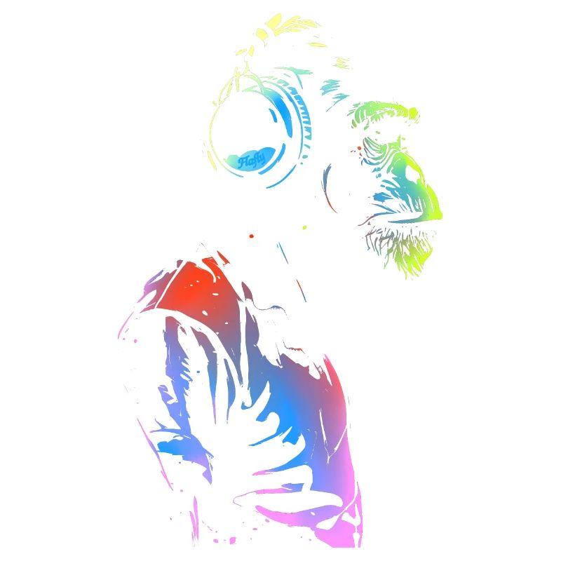 Singe avec des écouteurs 🎧