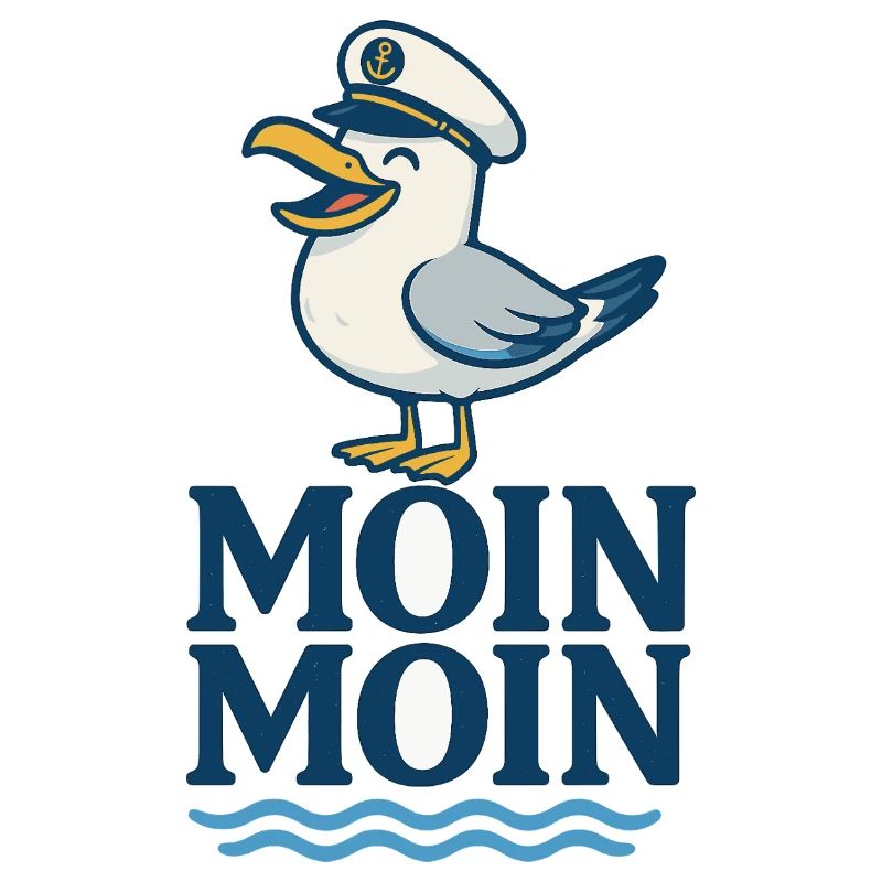 Seagull Captain Moin Moin Print