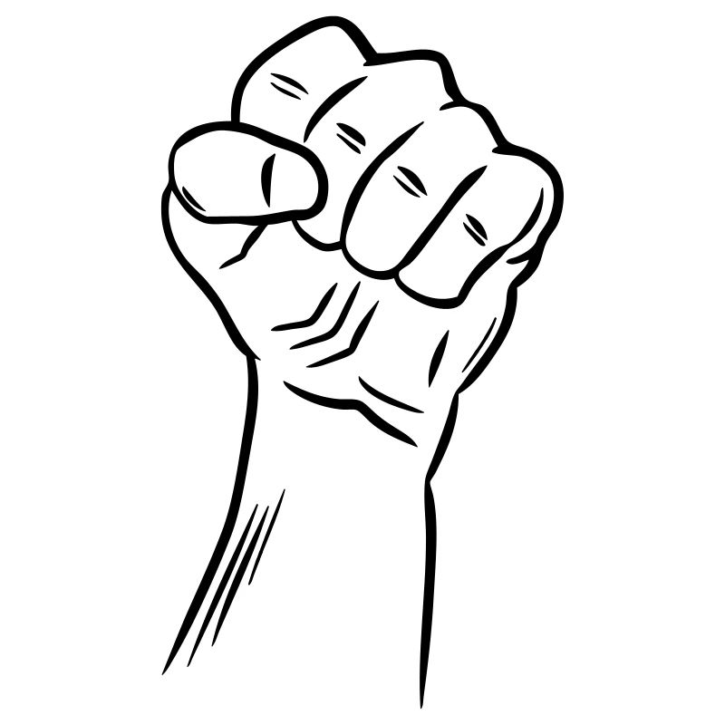 Faust / erhobene Faust / Revolution / Defiance