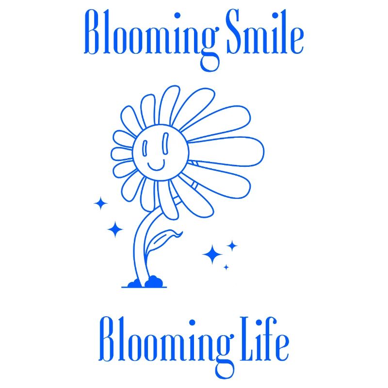 Blooming Smile – Floral Graphic with a Message