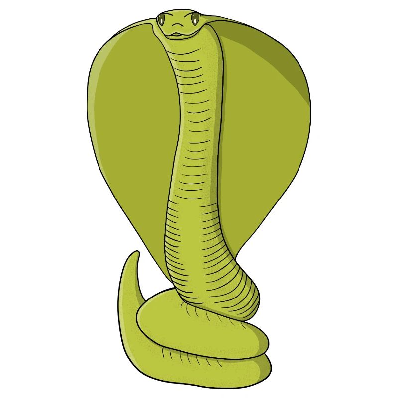 Lebendige Limettengrüne Kobra
