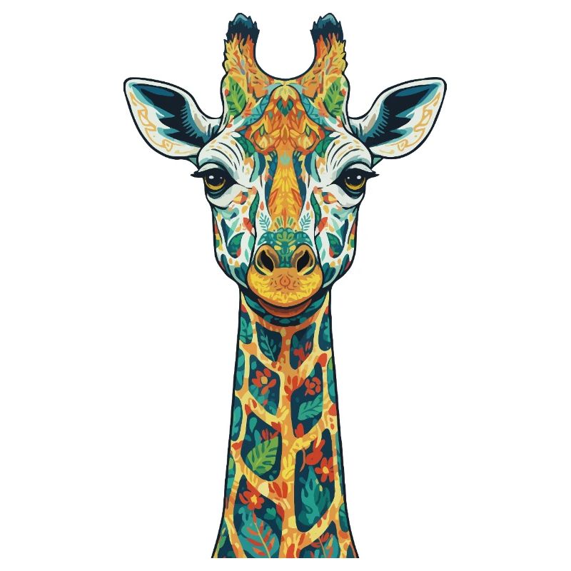 Bunte Giraffen-Kunstdrucke