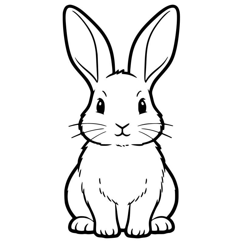 Page à colorier de plan de type « Bunny Sitting »