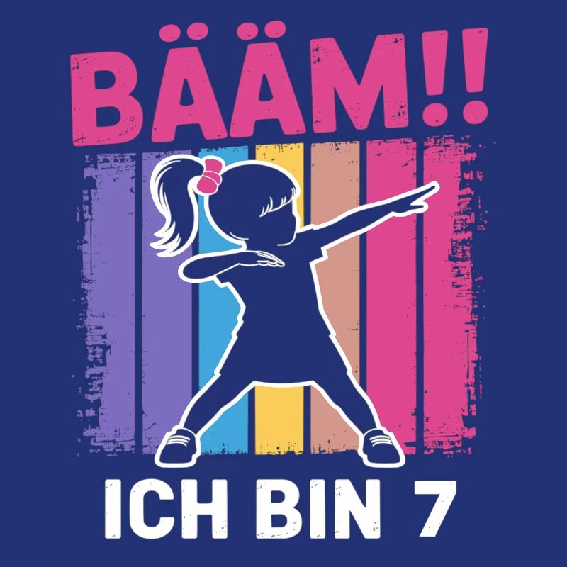Bääm Ich bin 7 Dabbing Mädchen 7. Geburtstag