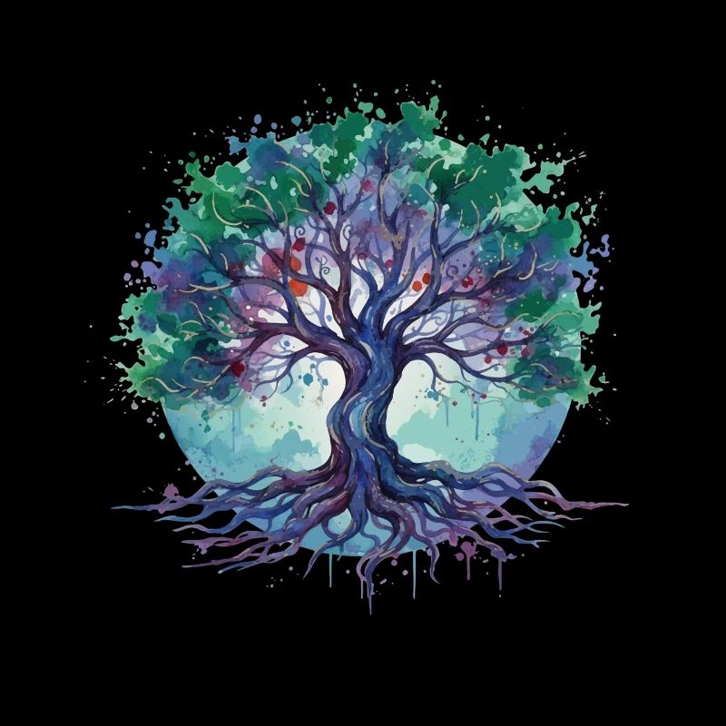 Aquarell Baum des Lebens
