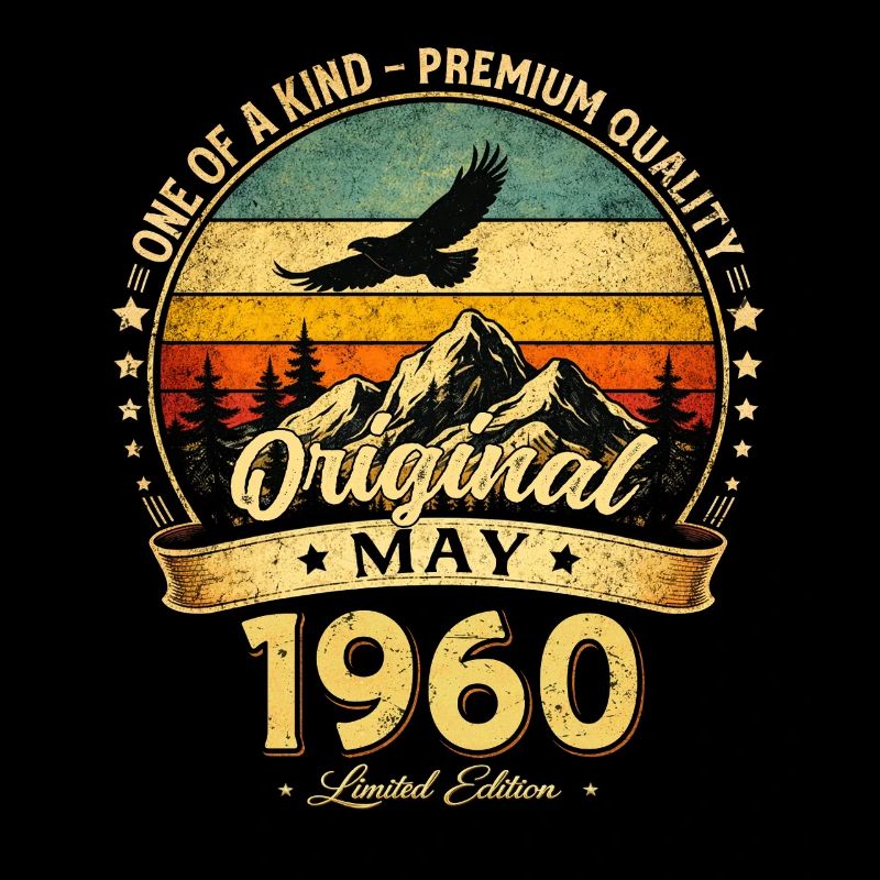 66. Geburtstag Geschenk Mann Original Mai 1960