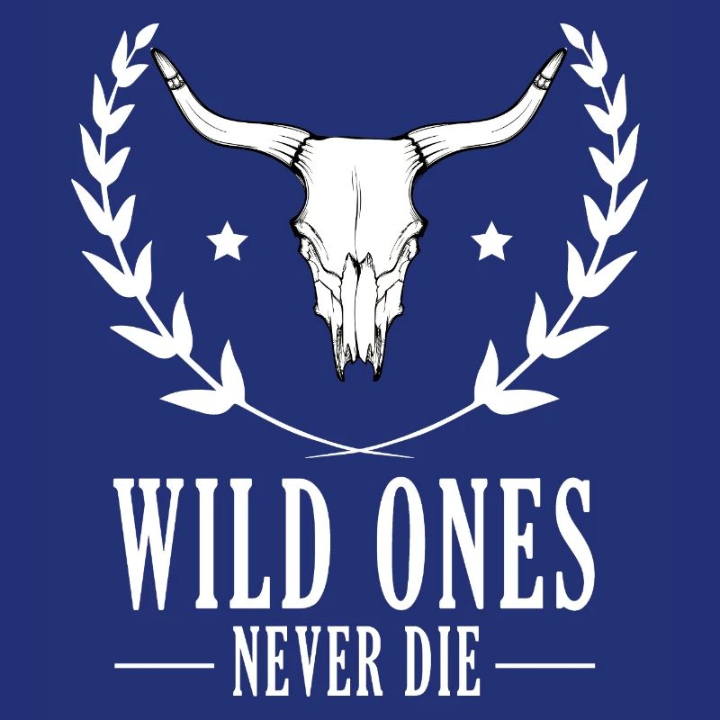Wild Bison Skull Surrounded by Laurels