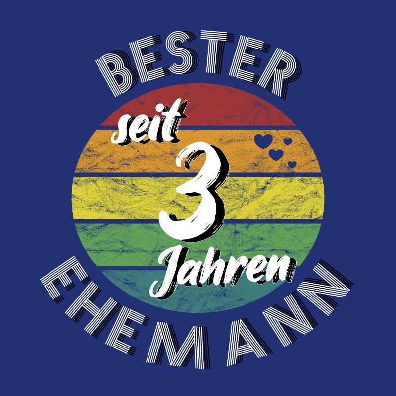bester Ehemann seit 3 Jahren 3. Hochzeitstag retro