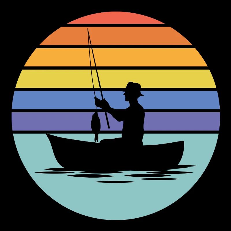 pêche, pêcheur, canne à pêche