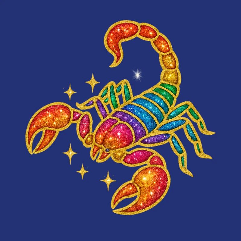 Rainbow Glitter Scorpio