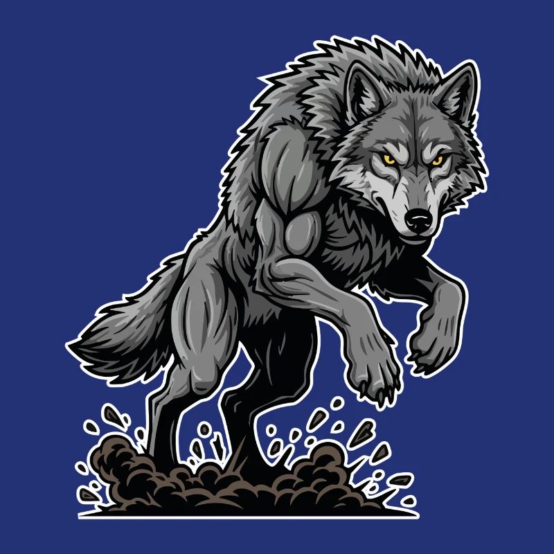 Werwolf Mighty Racing Maskottchen Wolf