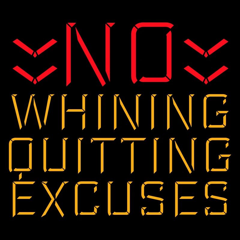 Pas de plaintes, pas d’abandon, pas d’excuses, motivation pour la salle de sport
