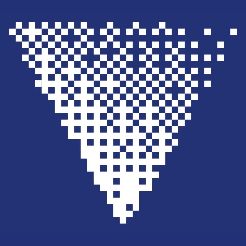 Grille triangulaire de pixels à demi-tons