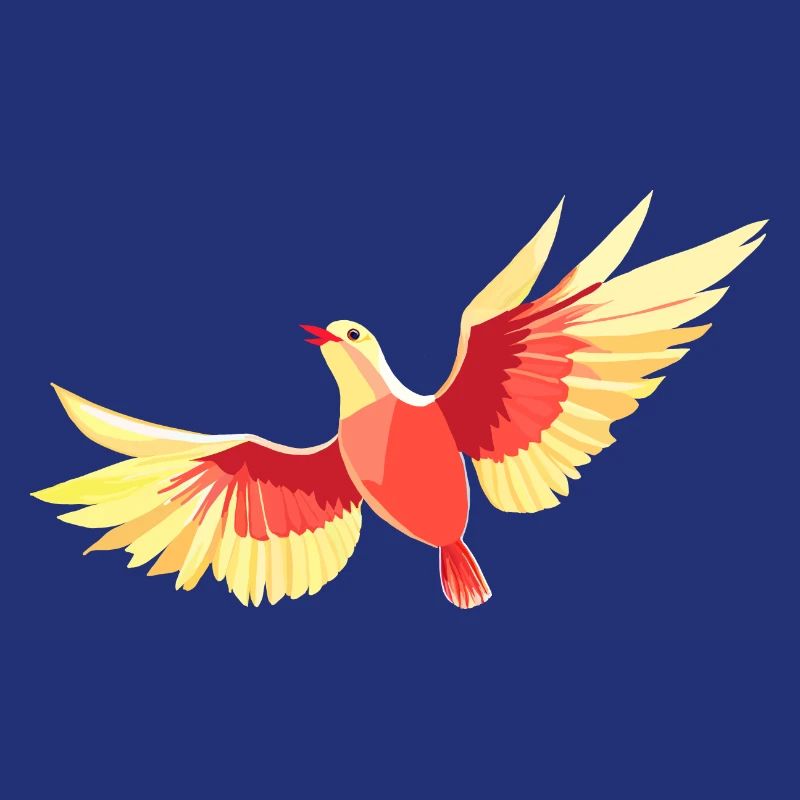 Bird hovering in the sky