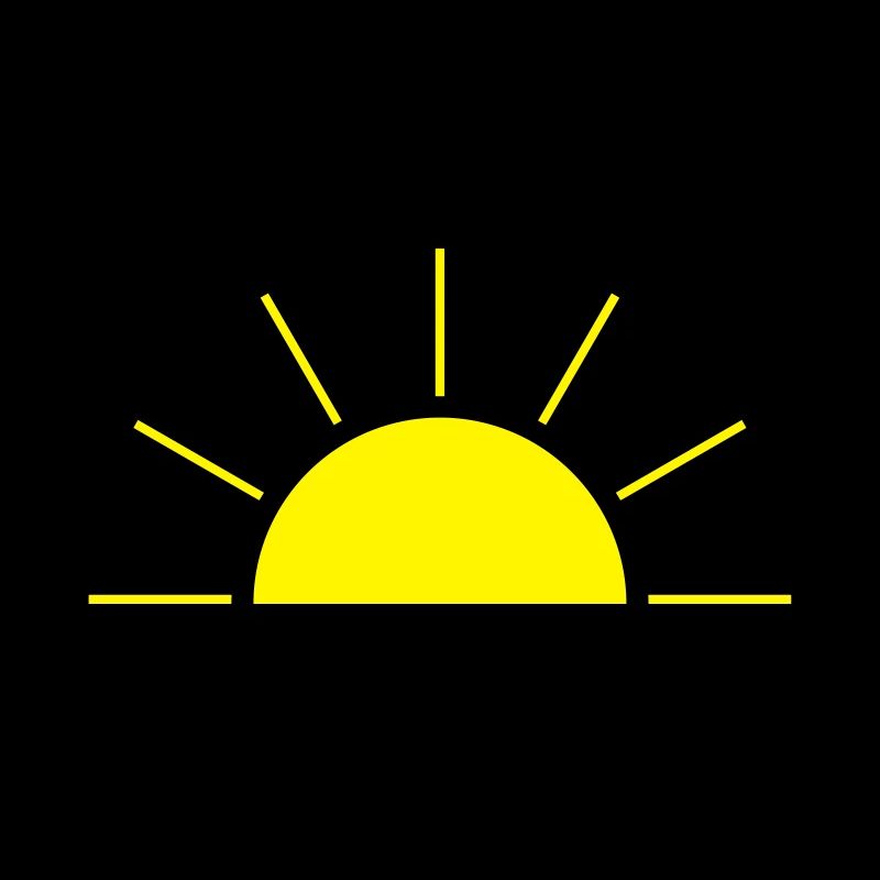 Sonnenaufgang oder Sonnenuntergang gelb