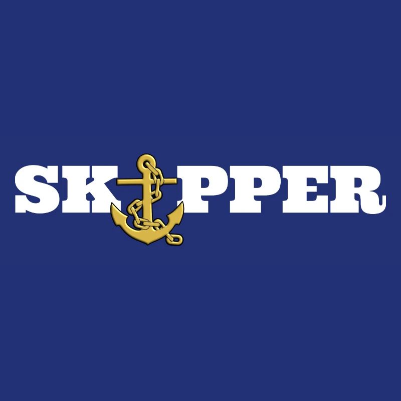 Skipper, Sailor, Seemann mit Anker