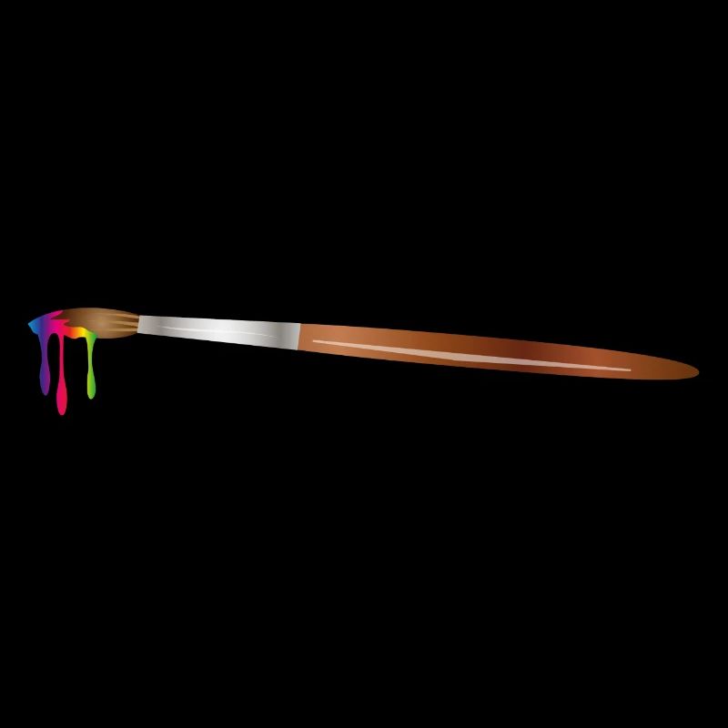 Künstler Pinsel mit Regenbogen Farben