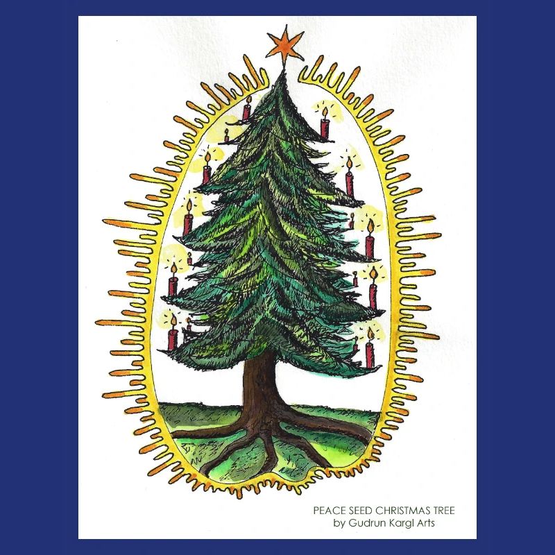 PEACE SEED CHRISTMAS TREE by Gudrun Kargl