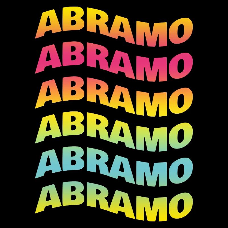 Abraham t-shirt text wave effect wave effect