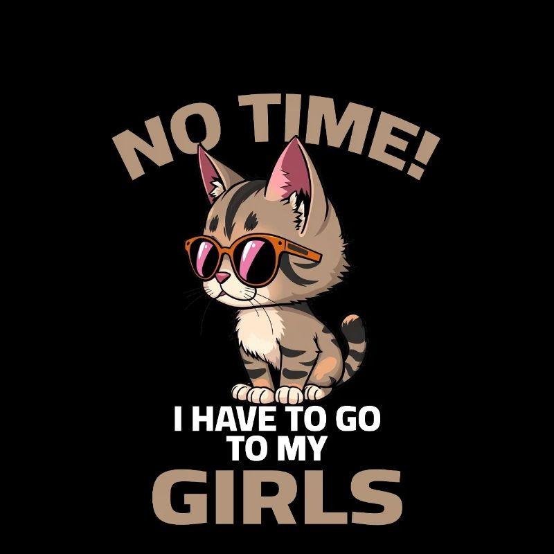 Lunettes de soleil chat pas de temps filles disant