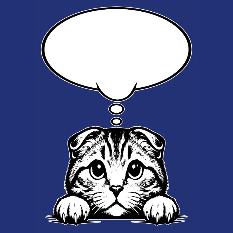 Scottish Fold-eared Cat Speech Bubble