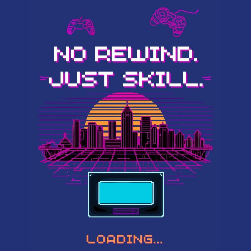 Retro Synthwave Pixel Vaporwave Gaming Design