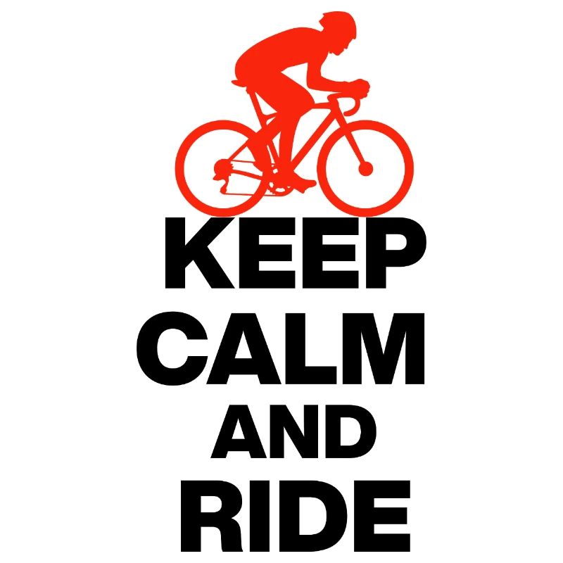 KEEP CALM AND RIDE! REENNRAD & PETON GESCHENK blak