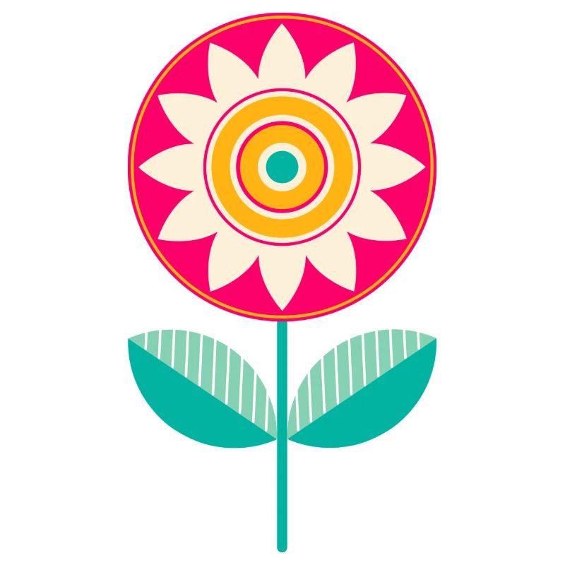 Fleur colorée mignonne