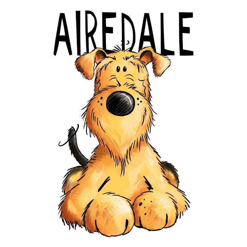 Witziger Airedale Terrier - Hund - Geschenk