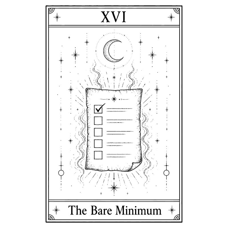 Le strict minimum | Carte de tarot