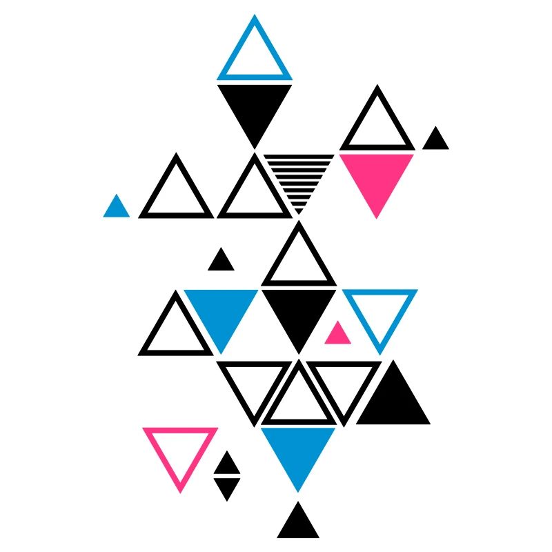 graphic pattern of triangles