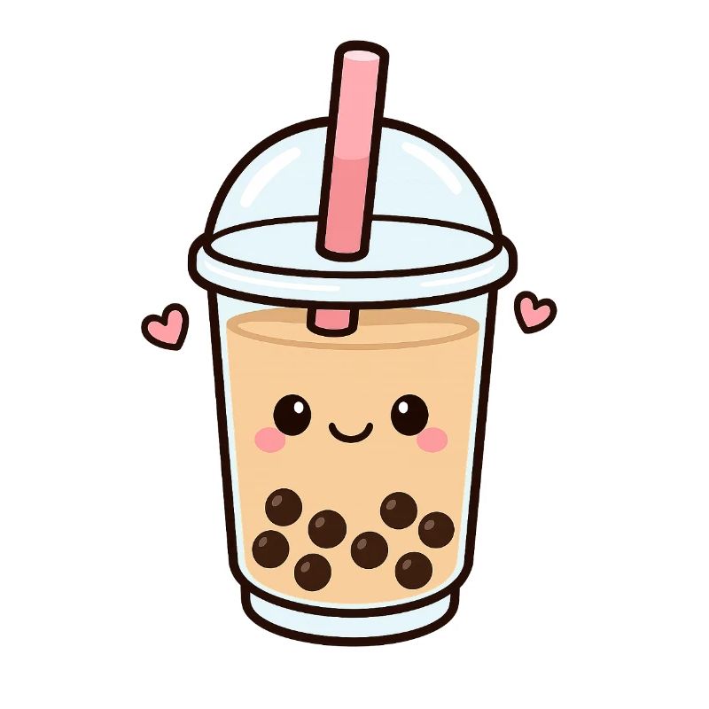 Kawaii Bubble Tea Herz