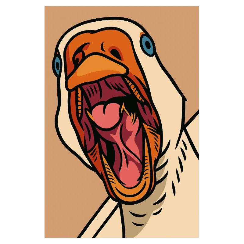 Screaming Duck Goose Pop Art