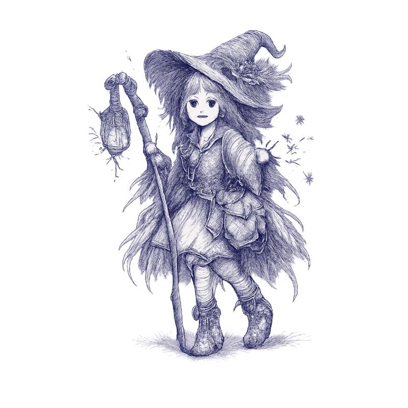 Forest Witch with Lantern