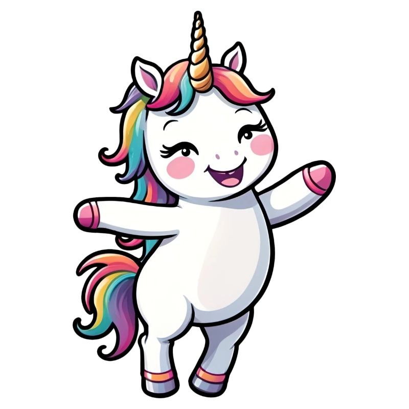 Kinder süßes Cartoon Einhorn